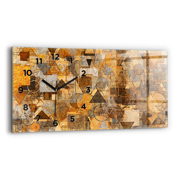 Horizontal wall clock Geometric Shapes