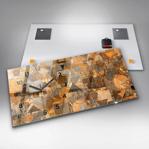 Horizontal wall clock Geometric Shapes