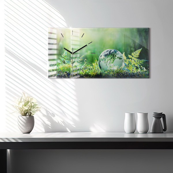 Horizontal wall clock Globe