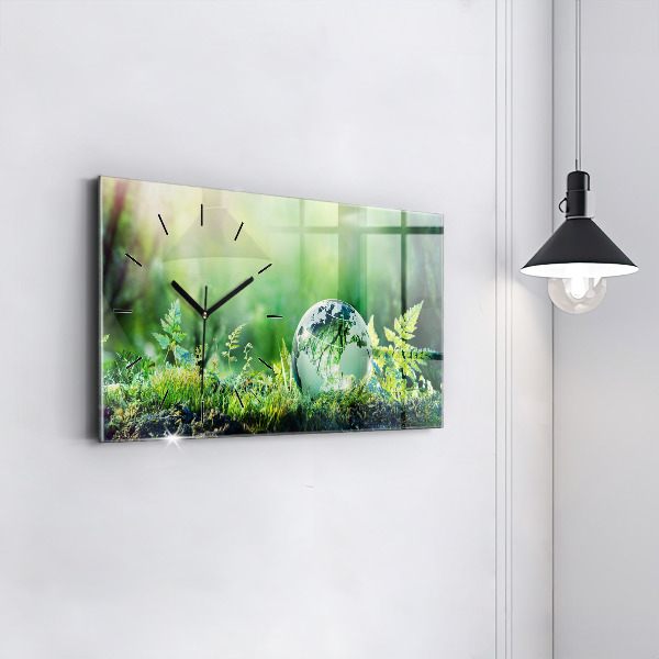 Horizontal wall clock Globe