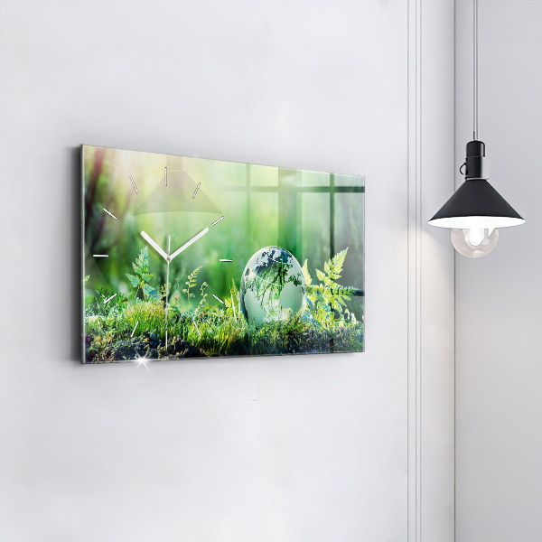 Horizontal wall clock Globe