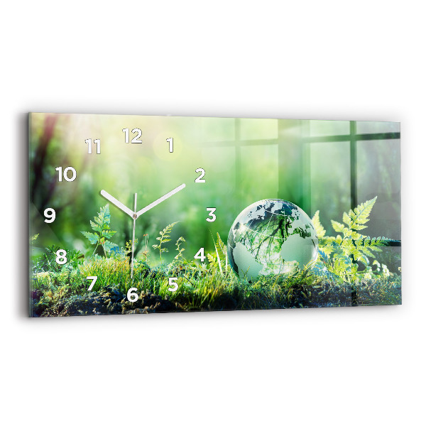 Horizontal wall clock Globe