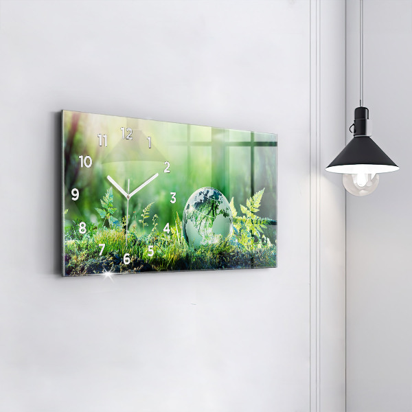 Horizontal wall clock Globe