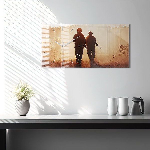 Horizontal wall clock United States Marines