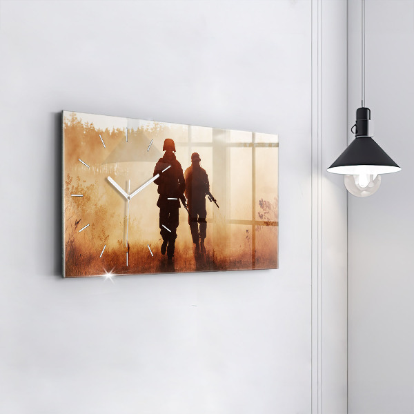 Horizontal wall clock United States Marines