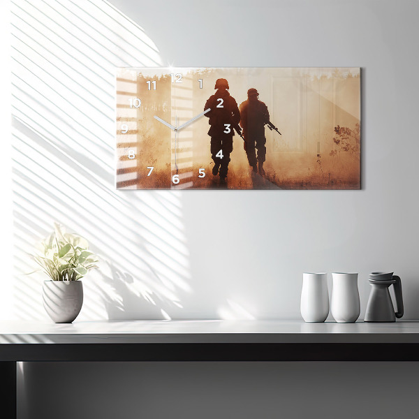 Horizontal wall clock United States Marines