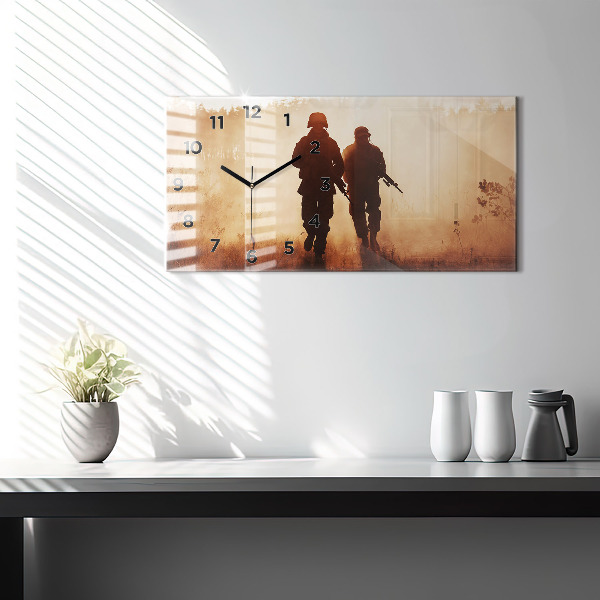 Horizontal wall clock United States Marines