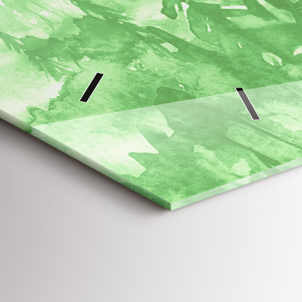 Horizontal wall clock Painting green forest