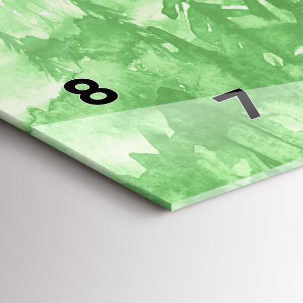 Horizontal wall clock Painting green forest