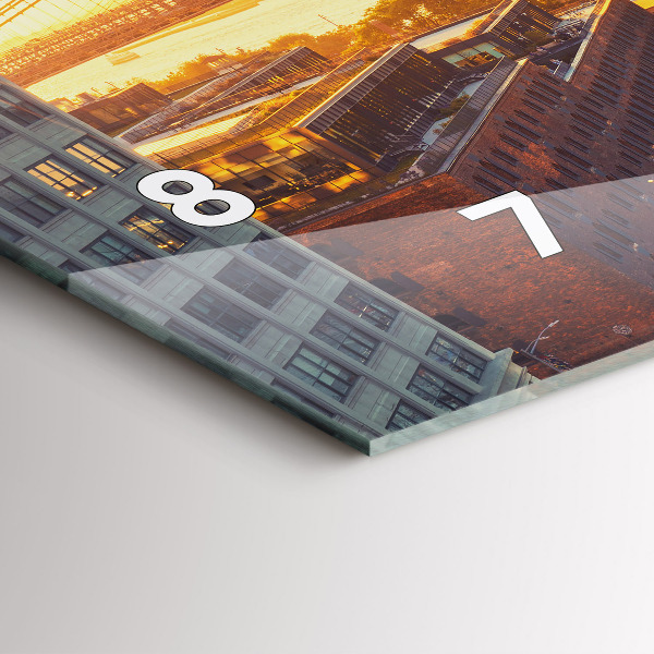 Horizontal wall clock New York Manhattan