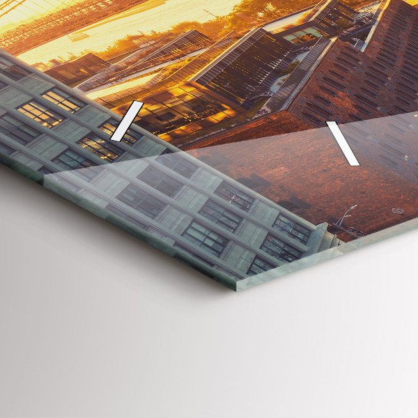 Horizontal wall clock New York Manhattan