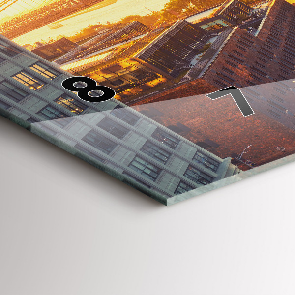 Horizontal wall clock New York Manhattan