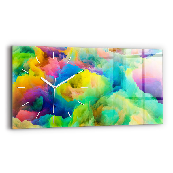 Horizontal wall clock Fractal Texture