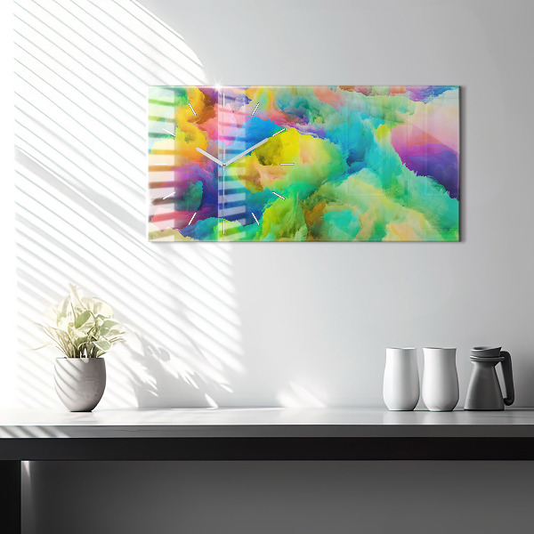 Horizontal wall clock Fractal Texture