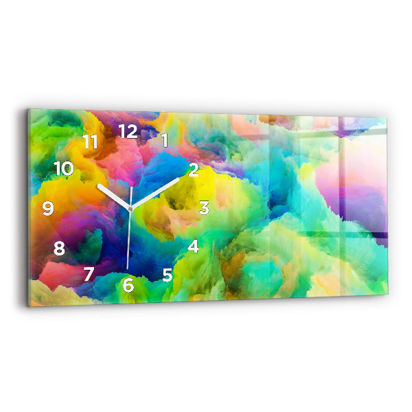 Horizontal wall clock Fractal Texture