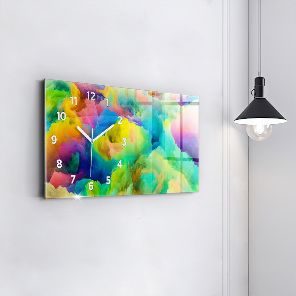 Horizontal wall clock Fractal Texture