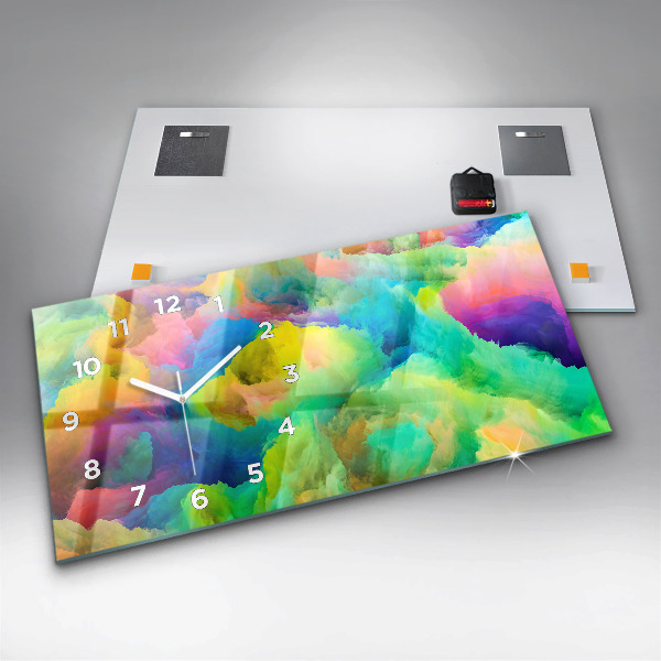 Horizontal wall clock Fractal Texture