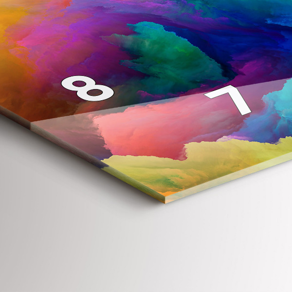 Horizontal wall clock Fractal Texture