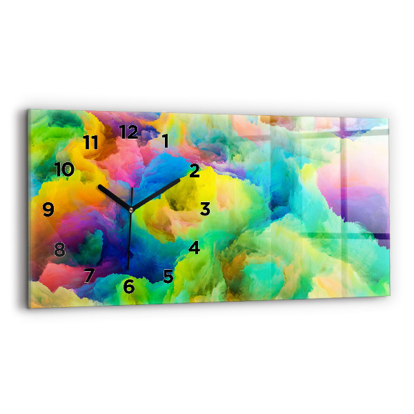 Horizontal wall clock Fractal Texture
