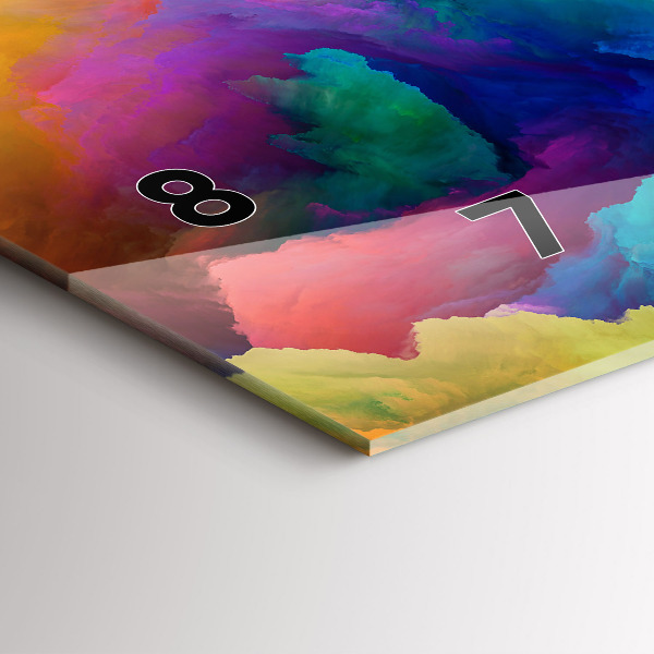 Horizontal wall clock Fractal Texture