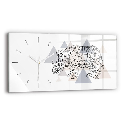 Horizontal wall clock Geometric Pattern