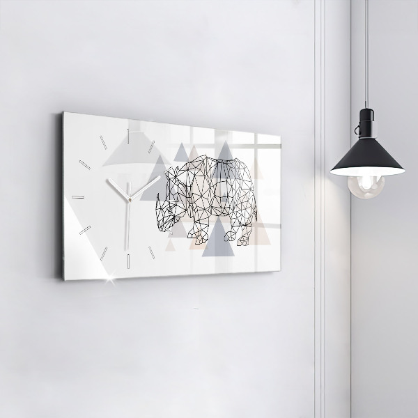 Horizontal wall clock Geometric Pattern