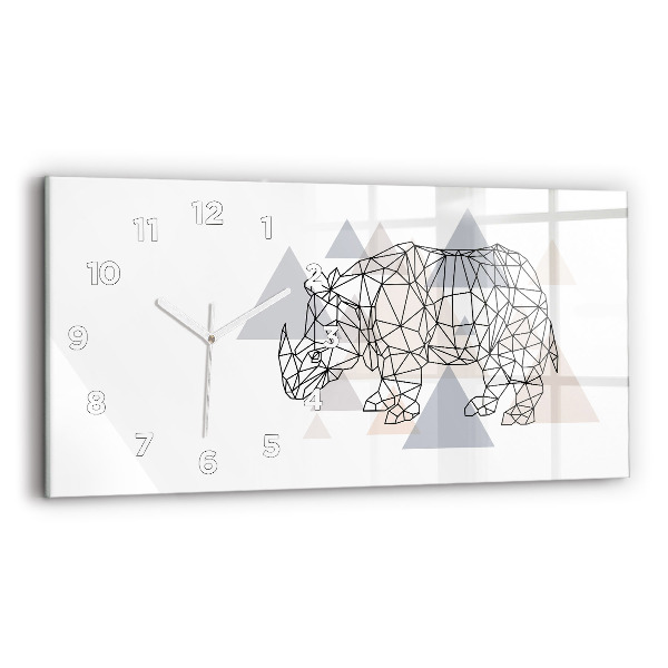 Horizontal wall clock Geometric Pattern