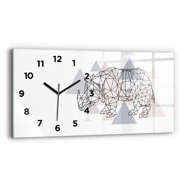 Horizontal wall clock Geometric Pattern