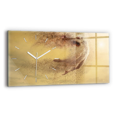 Horizontal wall clock Woman in figure