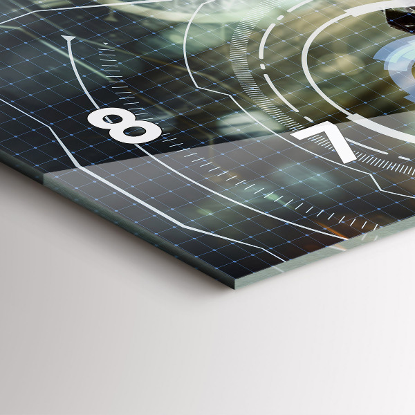 Horizontal wall clock Soldier with a gun