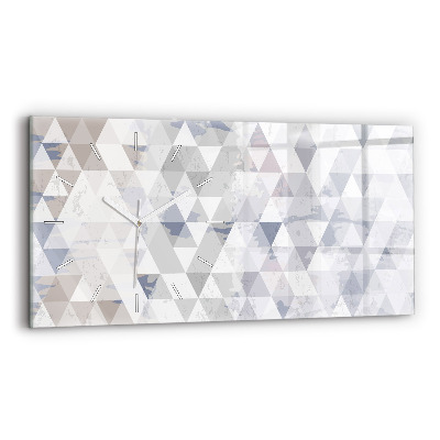 Horizontal wall clock Geometric pattern