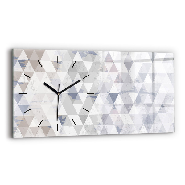 Horizontal wall clock Geometric pattern