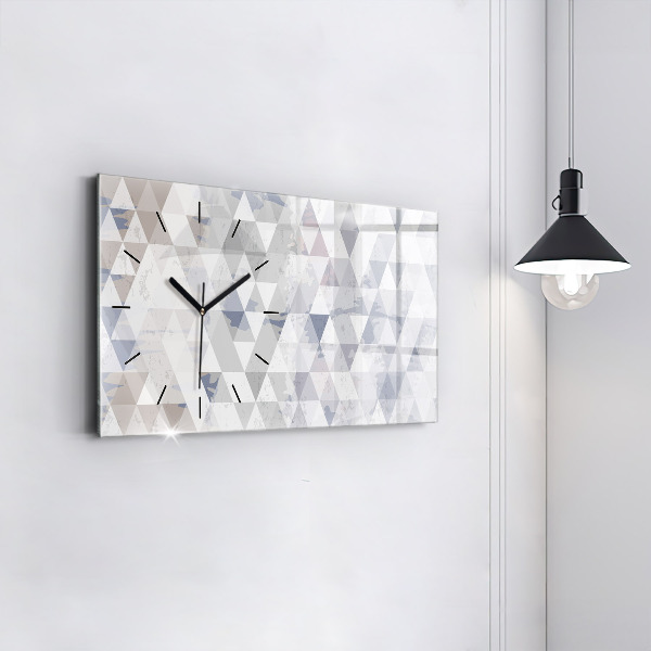 Horizontal wall clock Geometric pattern