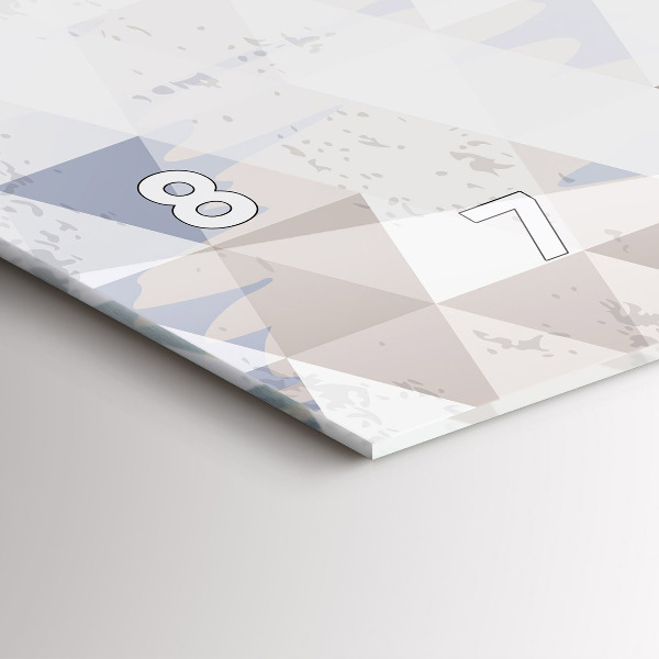 Horizontal wall clock Geometric pattern