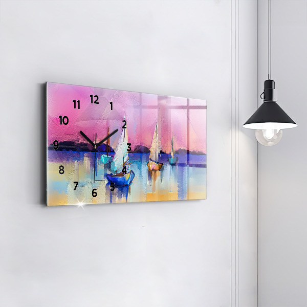 Horizontal wall clock Seascape