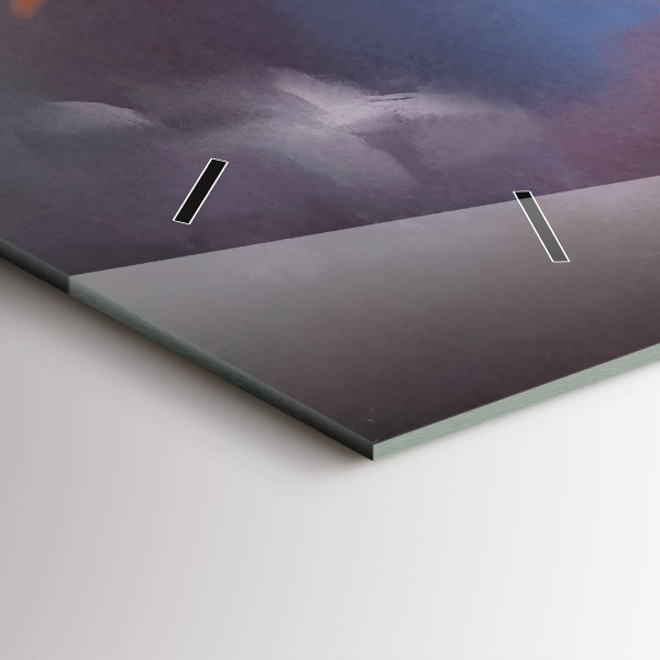 Horizontal wall clock Boy with wings