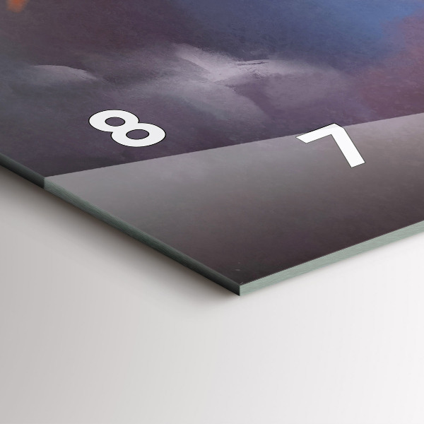 Horizontal wall clock Boy with wings