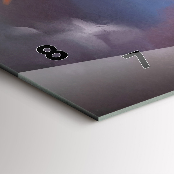 Horizontal wall clock Boy with wings