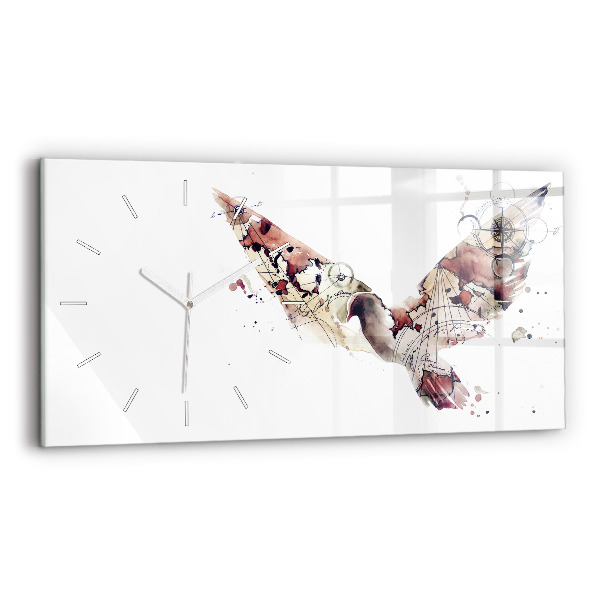 Horizontal wall clock Abstract view