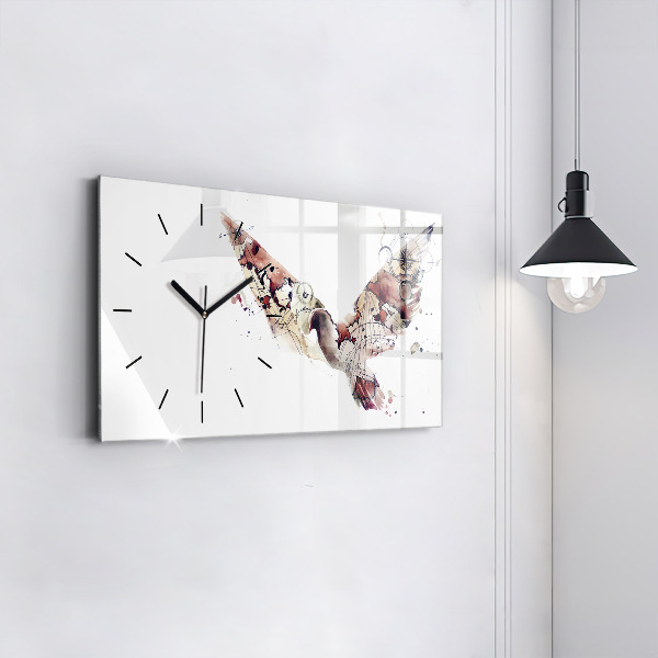 Horizontal wall clock Abstract view