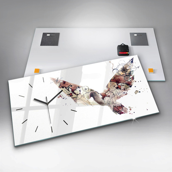 Horizontal wall clock Abstract view