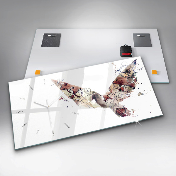 Horizontal wall clock Abstract view