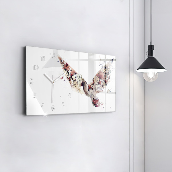 Horizontal wall clock Abstract view