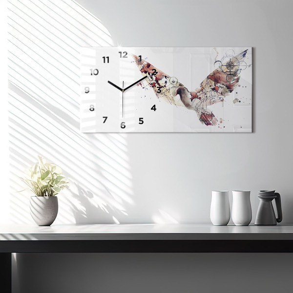 Horizontal wall clock Abstract view