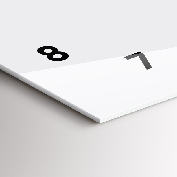 Horizontal wall clock Abstract view