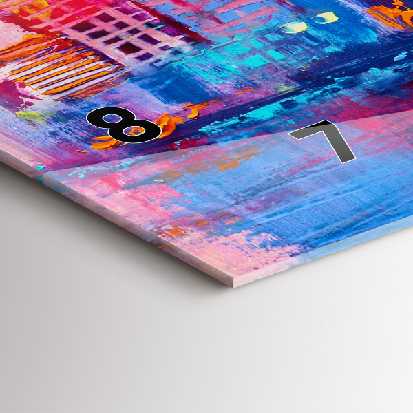 Horizontal wall clock Skyscraper abstraction