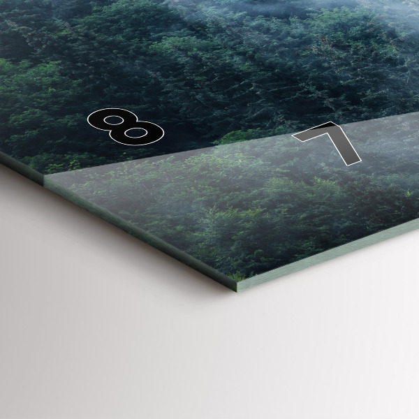 Horizontal wall clock Misty Mountain Landscape