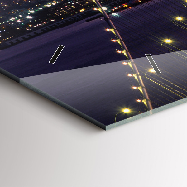 Horizontal wall clock USA sunset