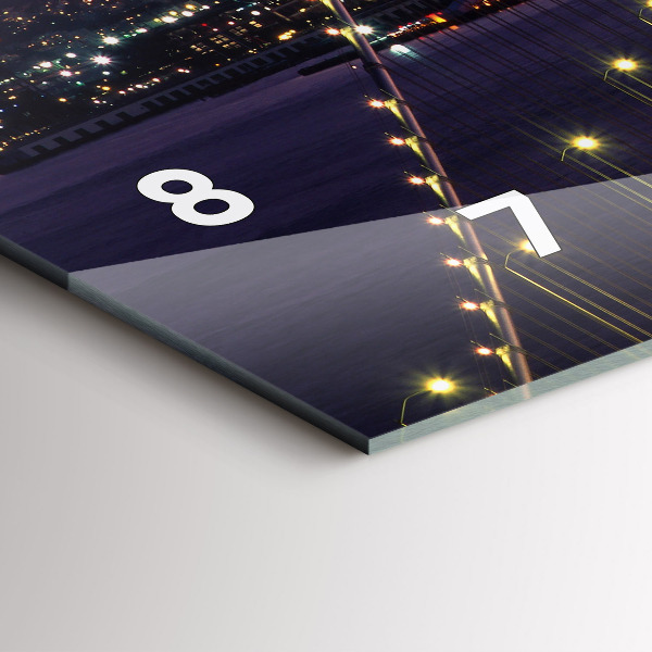 Horizontal wall clock USA sunset