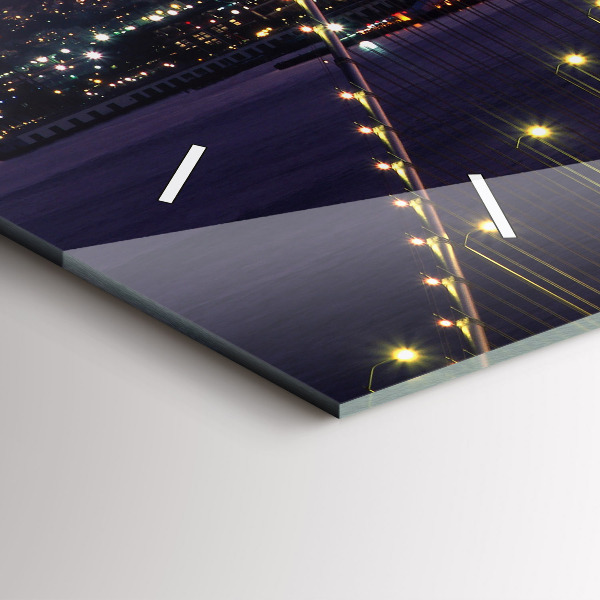 Horizontal wall clock USA sunset